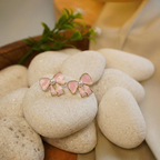 Blush Bow Pearl Earrings