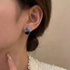 Obsidian Rose Hex Earrings