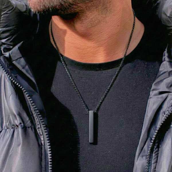 Obsidian Bar Men Pendant