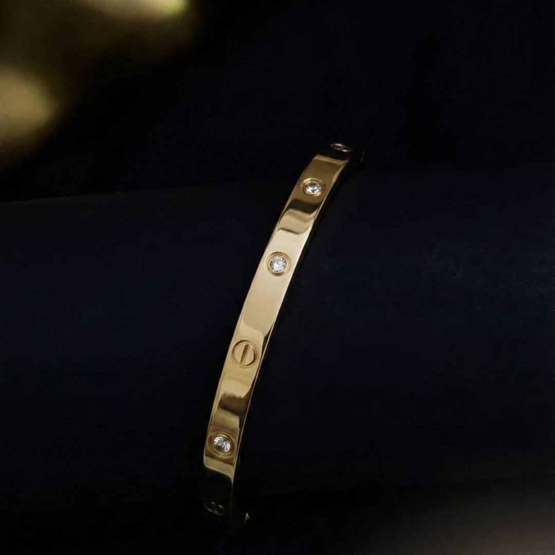 Aurelia Four-Stone Gold Cuff Women Bracelet