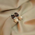 Eclipse Dark Chrome Pearl Drop Earrings