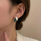 FrostLeaf Drops Earrings