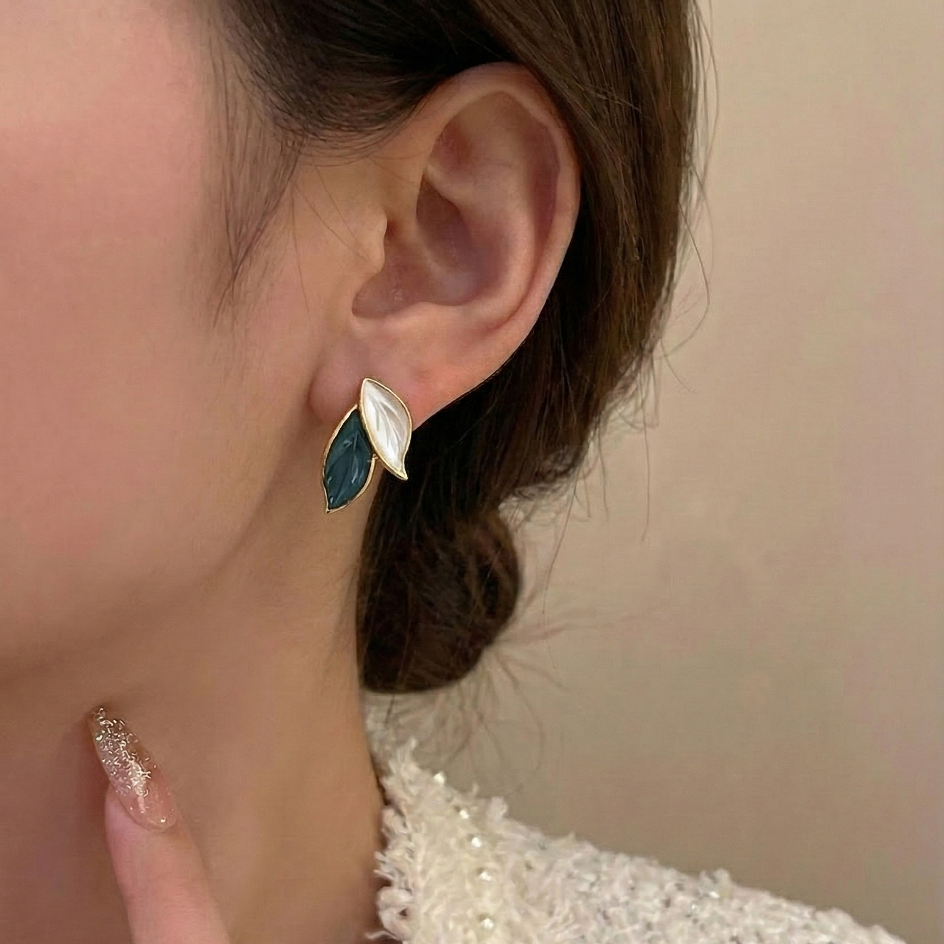 FrostLeaf Drops Earrings