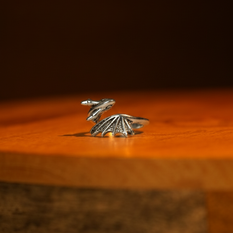 Silver Dragon Men Ring