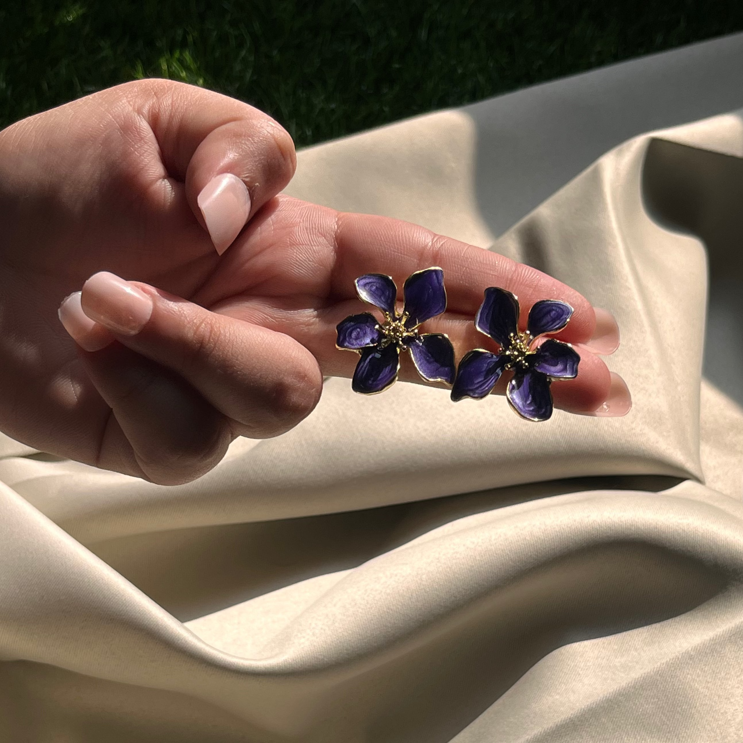 LavenderBloom Studs Earrings
