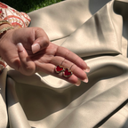 Crimson Halo Hoops  Woman Earrings