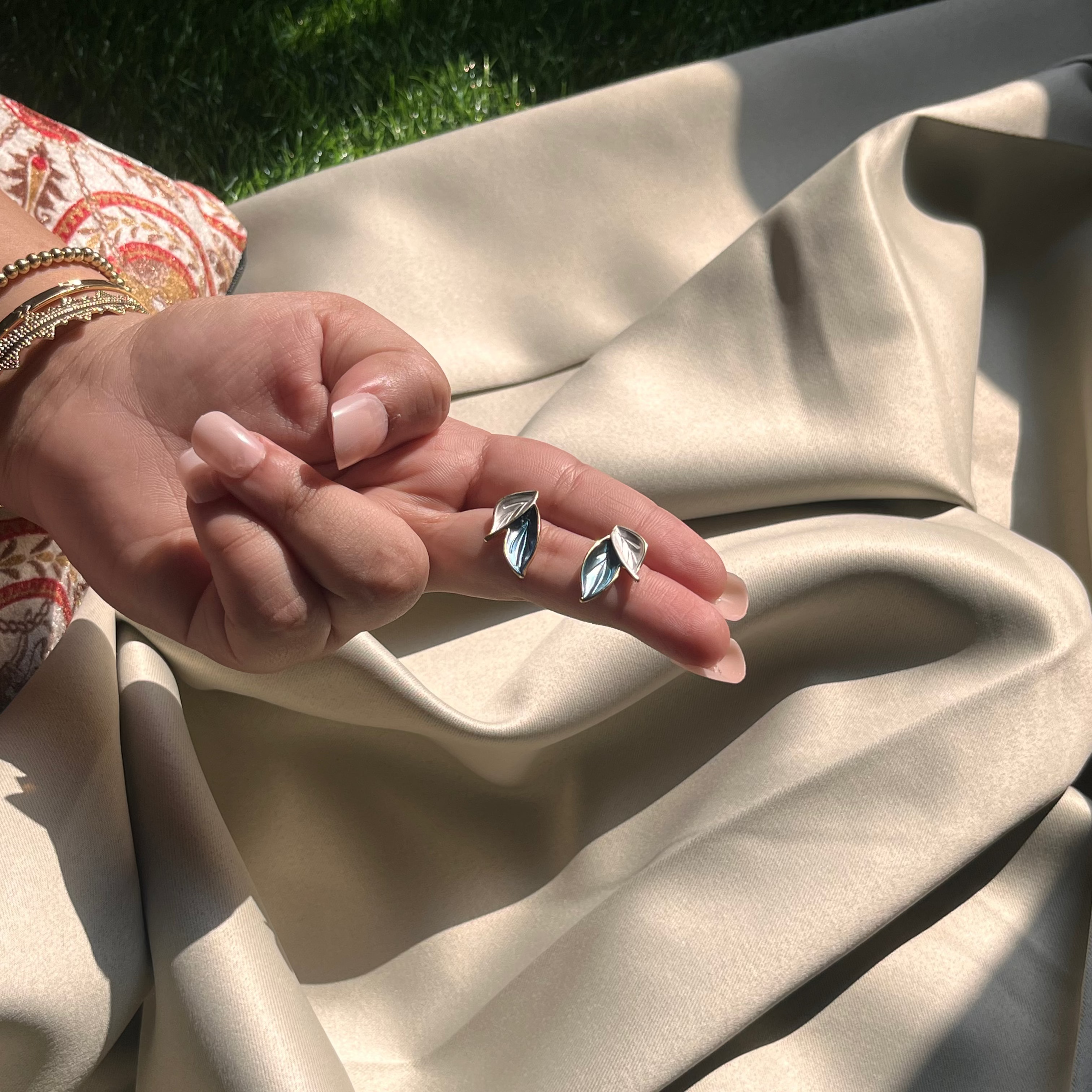 FrostLeaf Drops Earrings