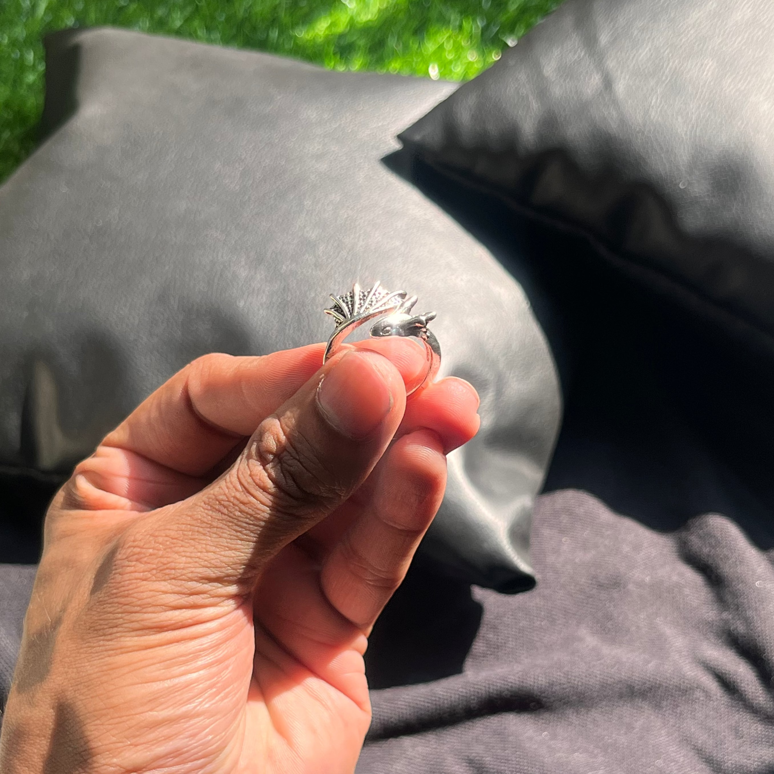 Silver Dragon Men Ring