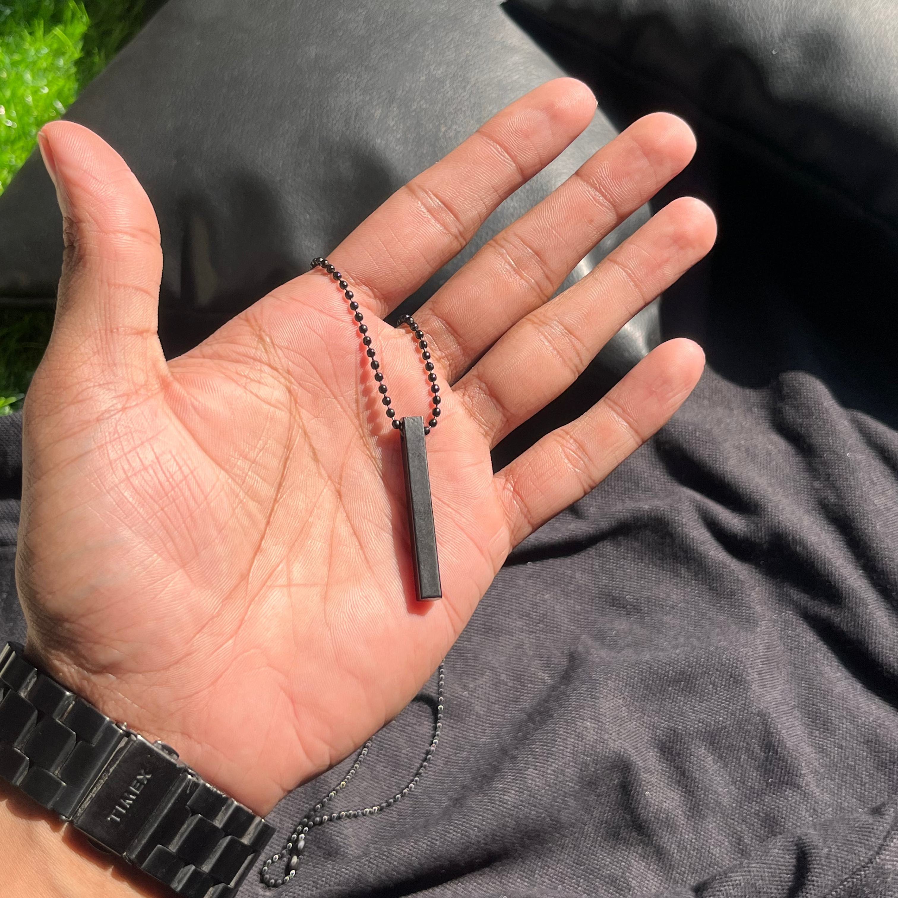 Obsidian Bar Men Pendant