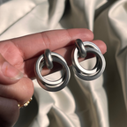 Silver Matte Intertwine Earrings
