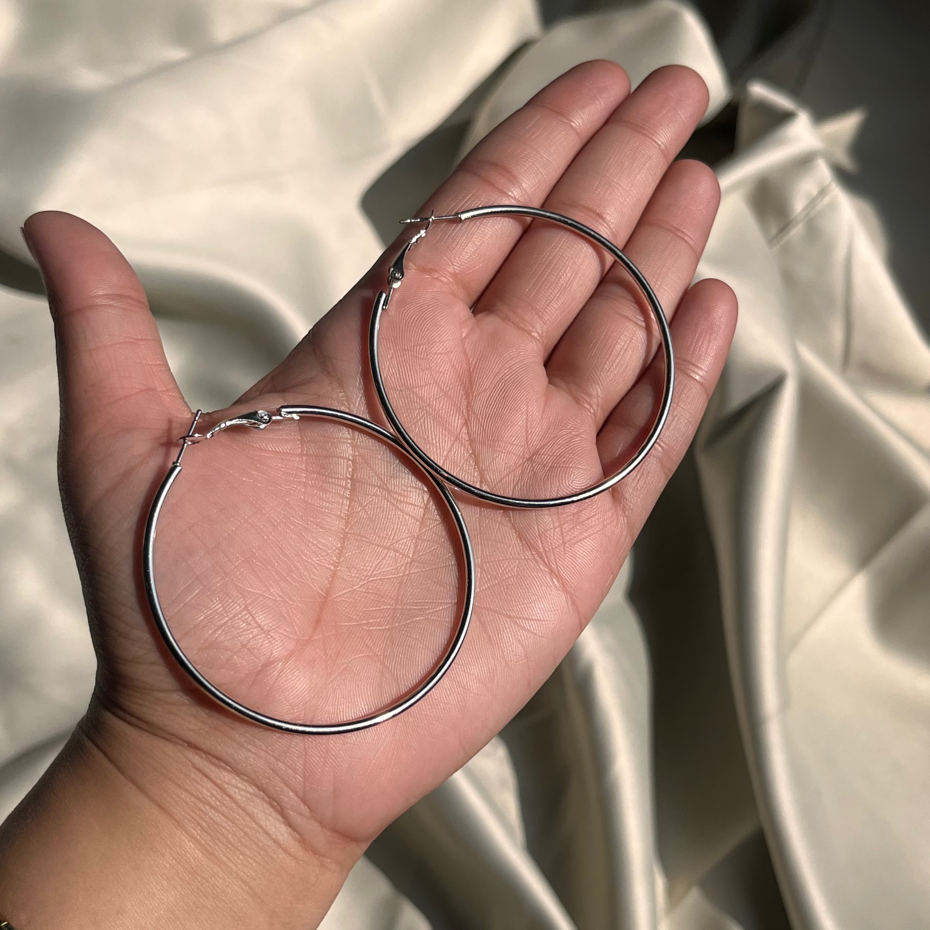 Silver Hoops Combo Set with a Compliment of Elegance