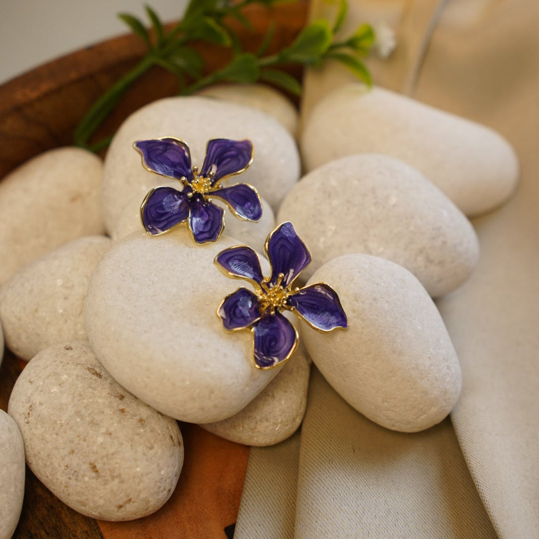LavenderBloom Studs Earrings
