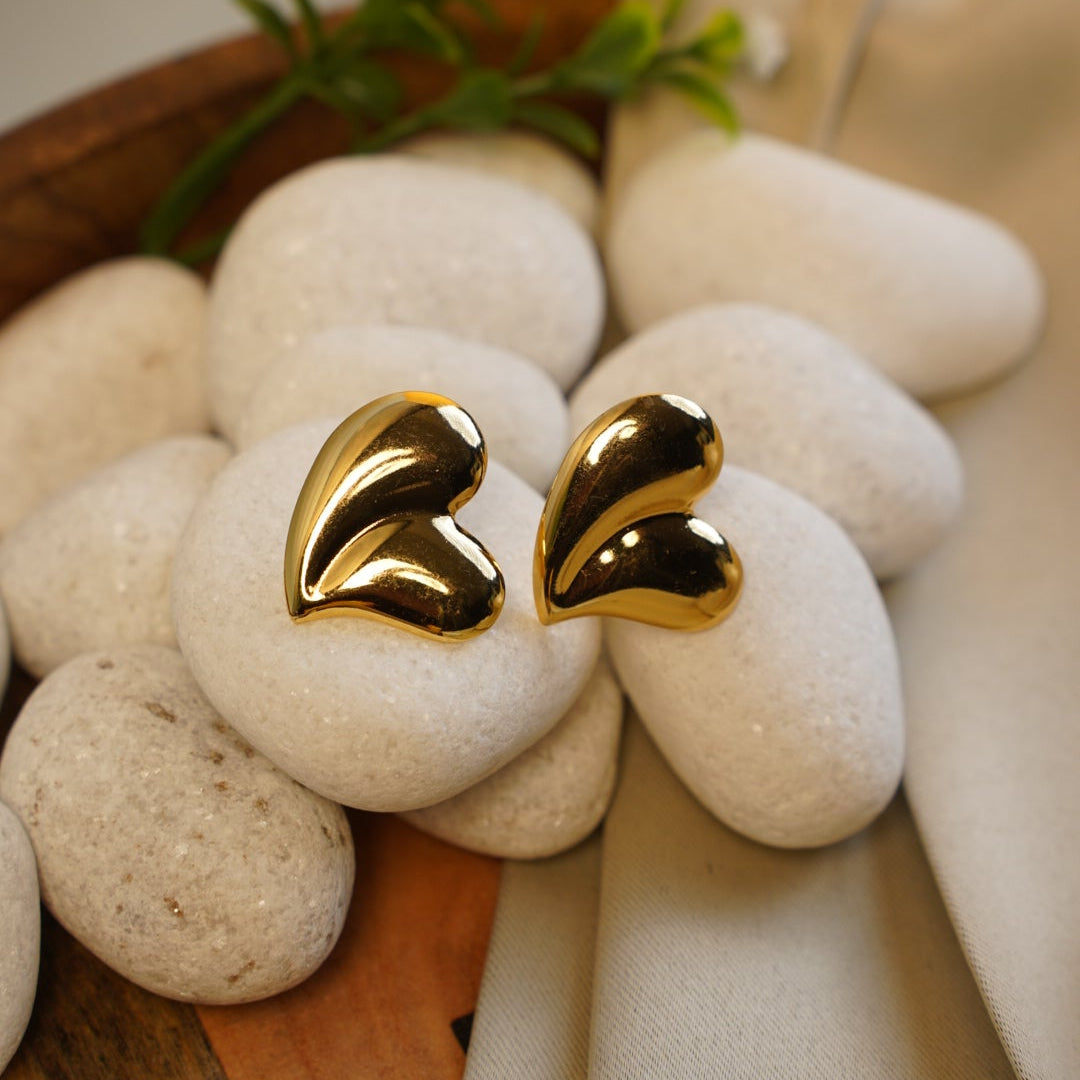 Auric Heart Hoops Earrings