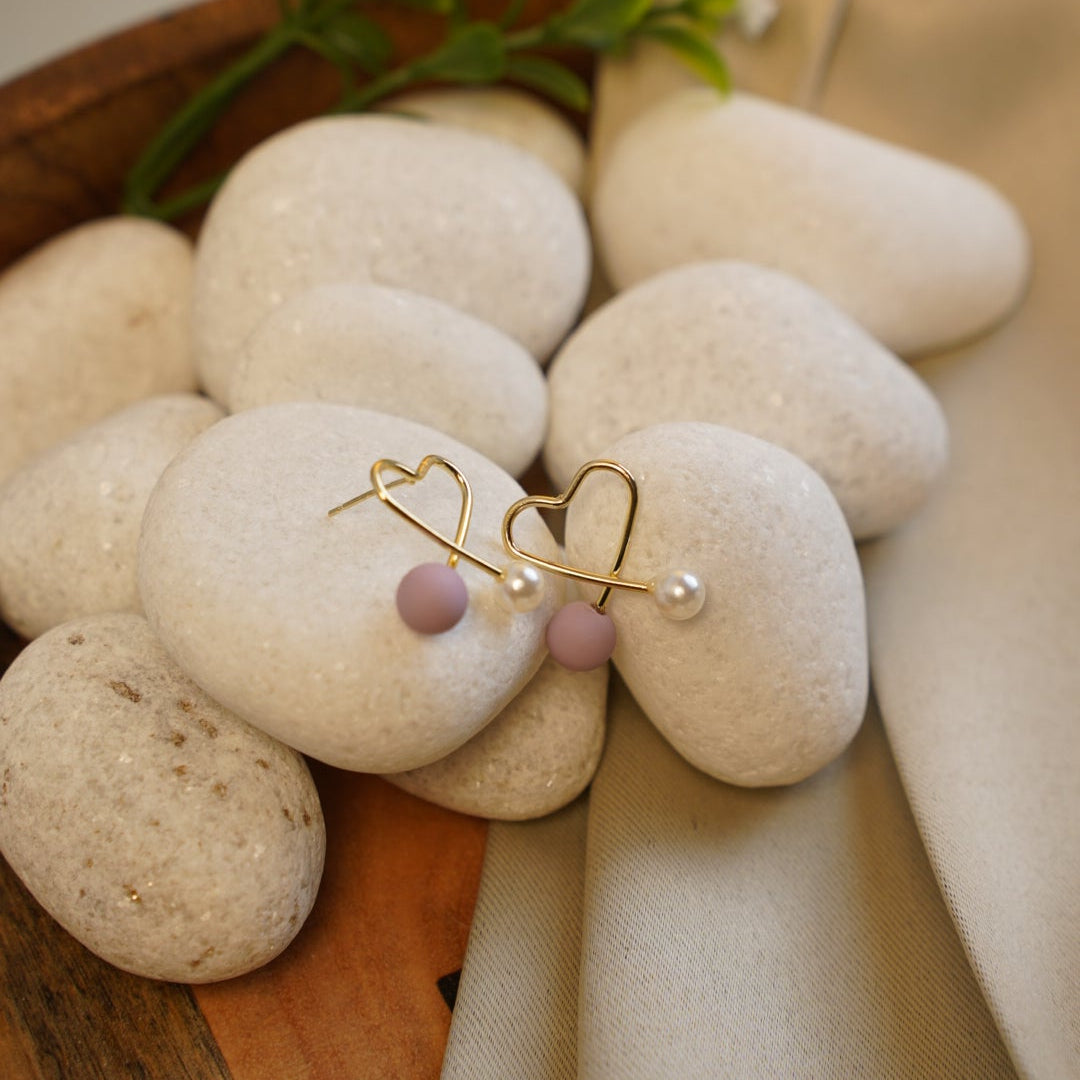 Amora Heart Drops Earrings
