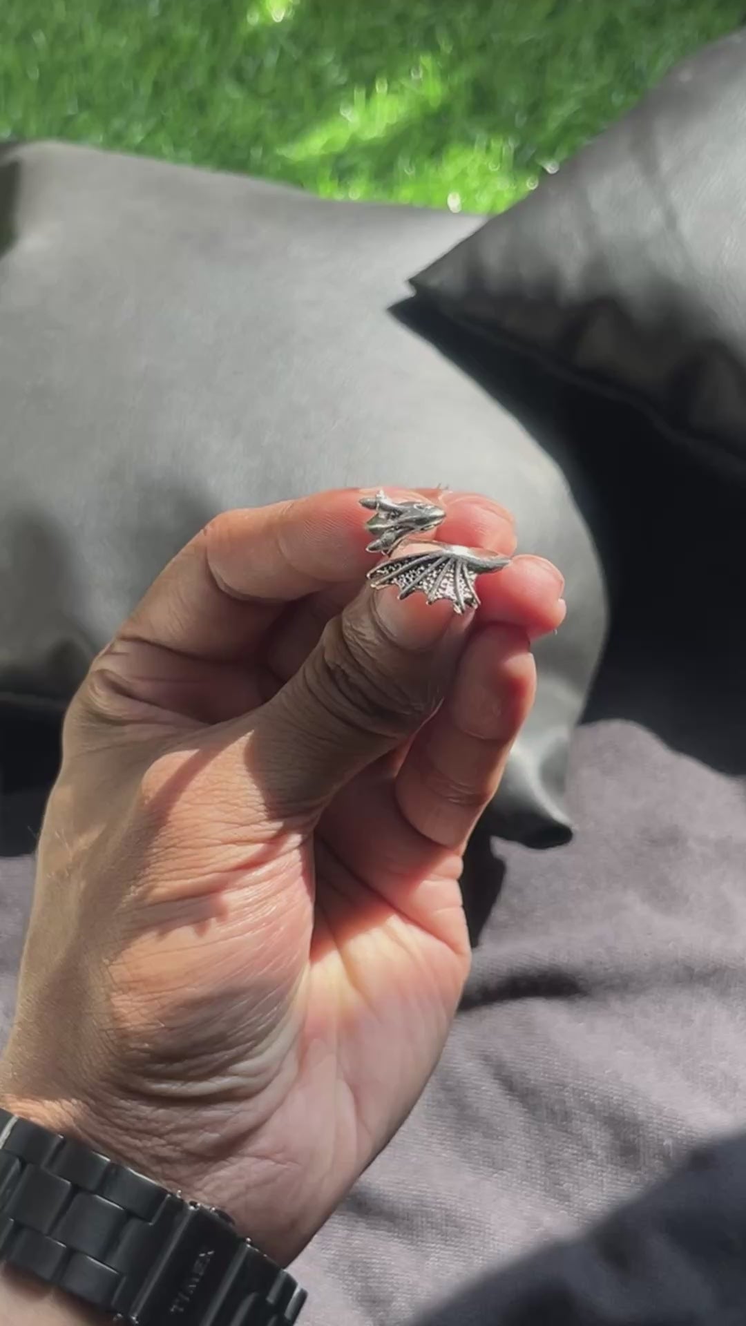 Silver Dragon Men Ring