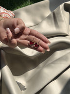 Crimson Halo Hoops  Woman Earrings