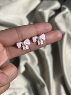 Blush Bow Pearl Earrings