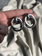 Silver Matte Intertwine Earrings