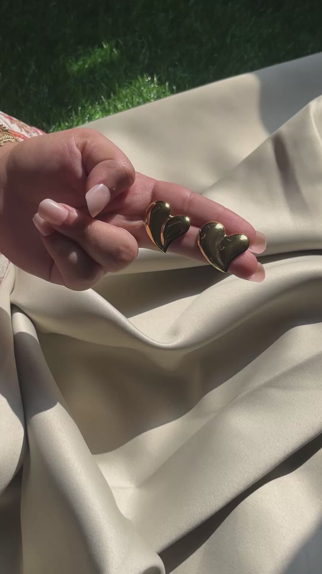 Auric Heart Hoops Earrings