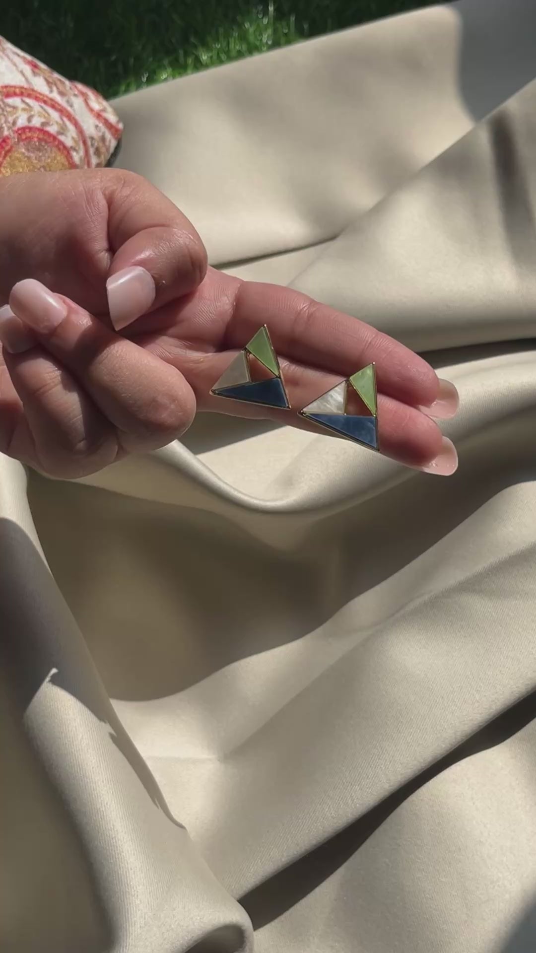 TriColor Prism Earrings