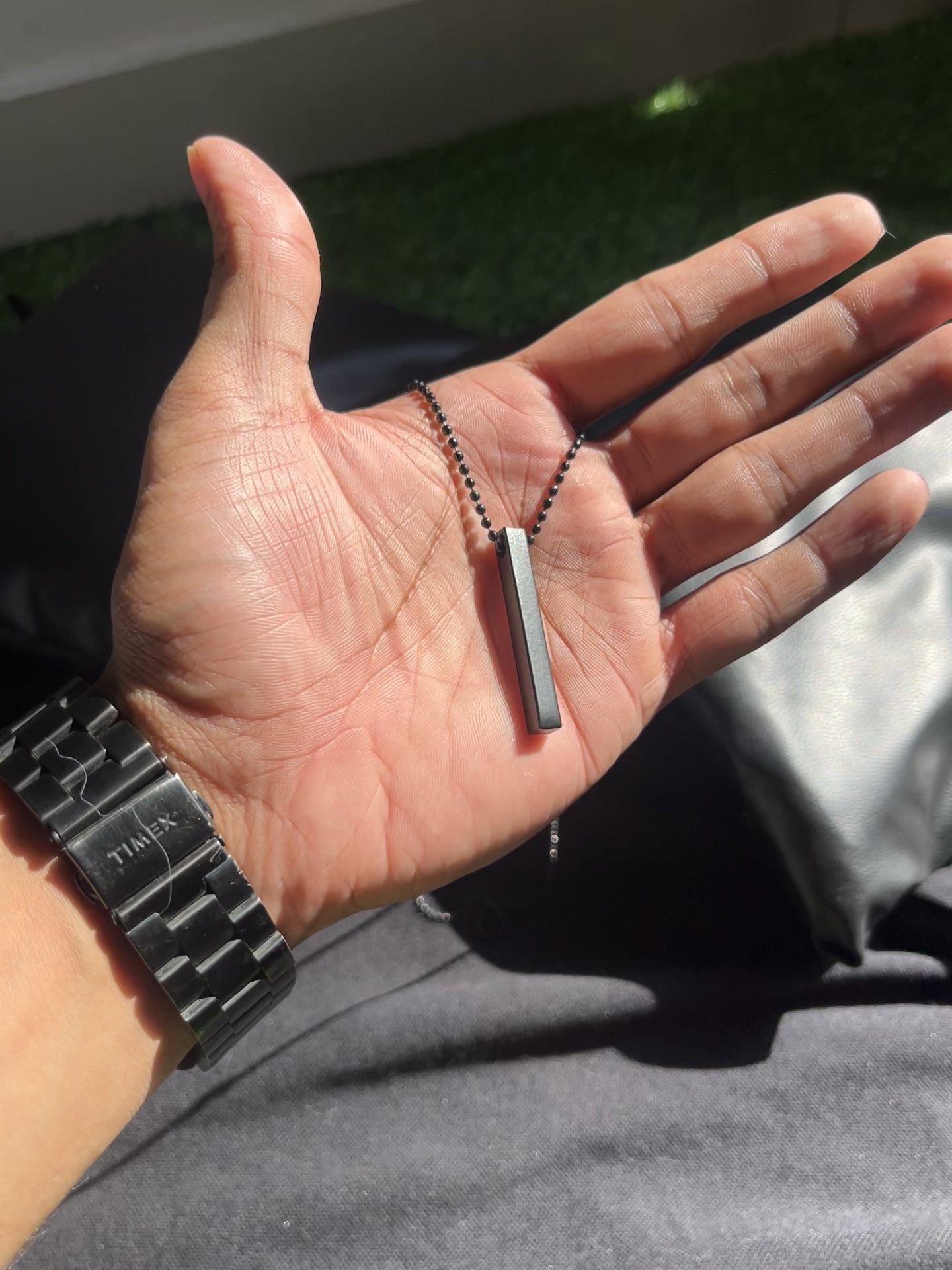 Obsidian Bar Men Pendant